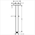 Hansgrohe bras de douche 1/2 Plafond S 300 MM - bronze brossé