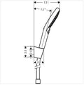 Hansgrohe Raindance air douchette à main Powderrain chromé Porter set - flexible 125cm