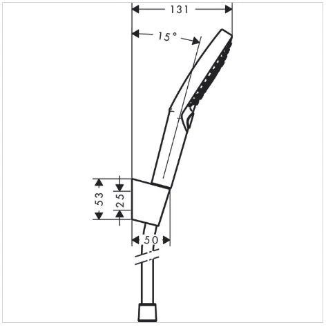 Hansgrohe Raindance air douchette à main Powderrain chromé Porter set - flexible 125cm