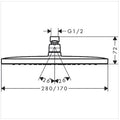 Hansgrohe Croma E douche de tête chromé 280 1jet HD