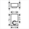 Hansgrohe Porter E support mural - noir mat