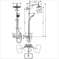 Hansgrohe Showerpipe colonne de douche Showerpipe Croma e chromé thermostat-douche de tête 280mm-douchette