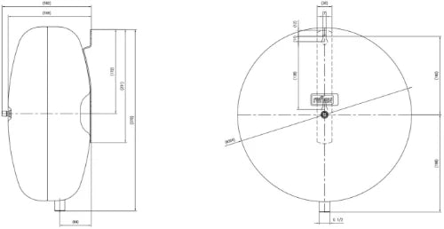 Reflex EN 12 vase d'expansion (cv) 12 l x 1/2 - 1 bar