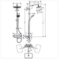 Hansgrohe Croma Select E colonne de douche 1 Jet écosmart 280MM - chromé carré