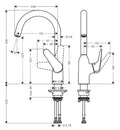 Hansgrohe M421 mitigeur cuisine - chromé - comforzone 220