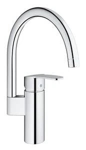 Grohe Eurostyle Cosmopolitan mitigeur cuisine avec bec d'écoulement haut- chromé - bec d'écoulement pivotant