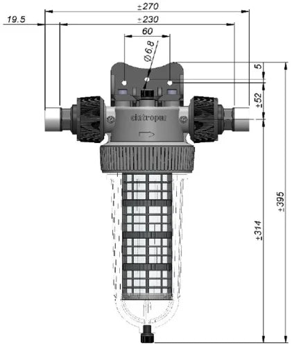 Cintropur NW25 filtre à eau 4/4 x 4/4 - 25 micron - débit 5500 l/h