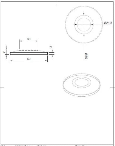 DBJ rosace 1/2 x 6 mm - chromé
