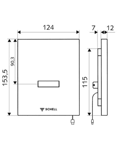 PLAQUE DE COMMANDE SCHELL EDITION inox infrarouge 230v version anti vandalisme