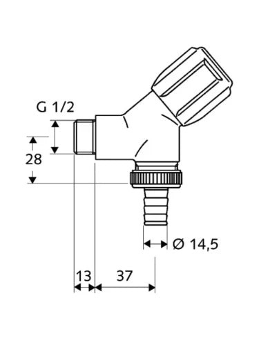 ROBINET SCHELL COMFORT 1/2 chromé avec raccordement flexible