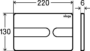 PLAQUE DE COMMANDE VIEGA VISIGN FOR STYLE23 blanc alpine synthetique