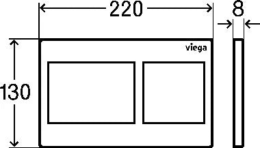 Viega Visign for Style 21 plaque de commande - blanc alpine - synthétique