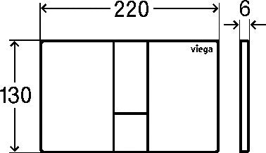 PLAQUE DE COMMANDE VIEGA VISIGN FOR STYLE24 chromé mat synthetique