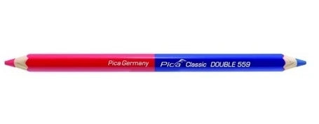 Pica Classic crayon universel 180 mm - bleu/rouge