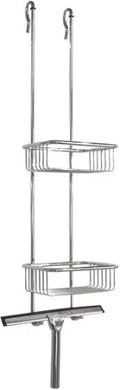 Huppe Butler éponge et porte-savon 700 x 170 mm - chromé - avec raclette