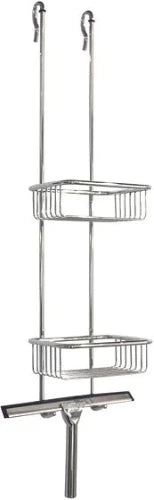 Huppe Butler éponge et porte-savon 700 x 170 mm - chromé - avec raclette