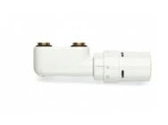 Vasco set de vanne équerre 1/2 - RAL 9016 blanc signalisation - avec tête thermostatique