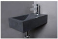 Procasa Thiny lave-mains 400 x 220 mm - granit adouci - avec trou de robinet droite - sans trop-plein