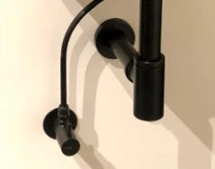 Procasa Universal set lave-mains (contient : crépine - siphon- robinet d'arrêt - tuyau 600 mm) - noir mat