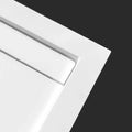 Dzignstone Solid Linear 26 receveur de douche solid surface 1600 x 895 x 26 mm - blanc