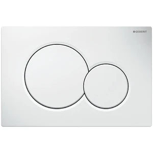 Geberit Sigma 01 plaque de commande - blanc - avec 2 touches