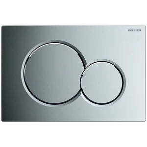 Geberit Sigma 01 plaque de commande - chromé - avec 2 touches