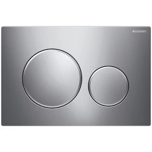 Geberit Sigma 20 plaque de commande - chromé - avec 2 touches - anneau autour chromé