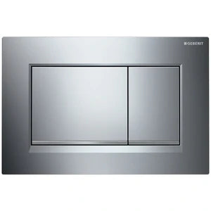 Geberit Sigma 20 (ex Sigma 30) plaque de commande - chromé - avec 2 touches - chromé touches en bas