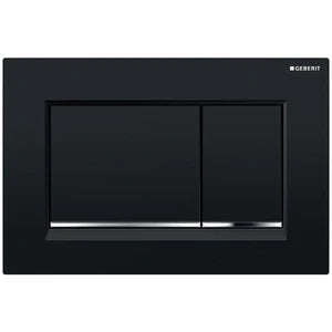 Geberit Sigma 20 (ex Sigma 30) plaque de commande - noir - avec 2 touches - chromé touches en bas