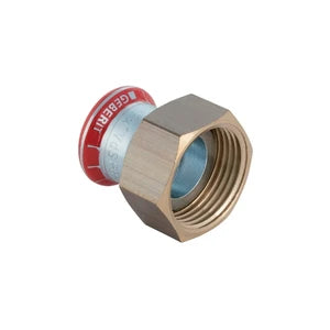 Geberit Mapress C-acier zingué raccord 2-pièces avec écrou libre avec joint plat FF 28 x 5/4 F