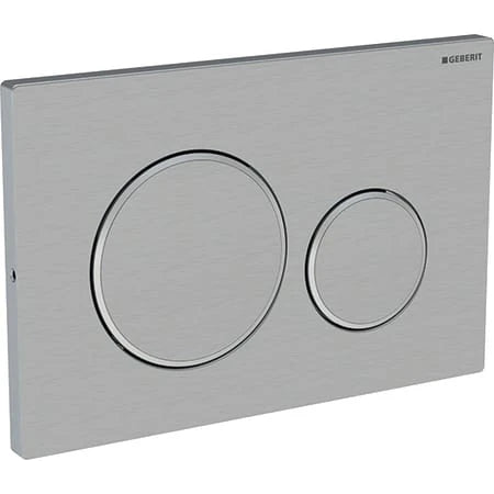 PLAQUE DE COMMANDE TOILETTE GEBERIT SIGMA 20 inox a visser 2 boutons de commande