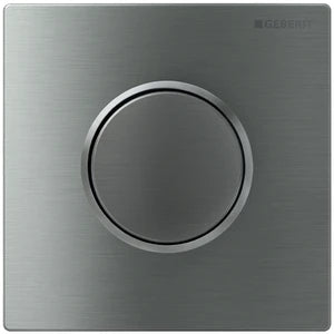 PLAQUE DE COMMANDE GEBERIT SIGMA 10 inox brossé synthetique bouton pneumatique pour urinoir