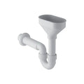 ENTONNOIR GEBERIT 40 MM blanc polypropylene avec siphon et rosace