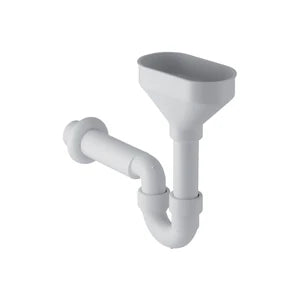 ENTONNOIR GEBERIT 40 MM blanc polypropylene avec siphon et rosace
