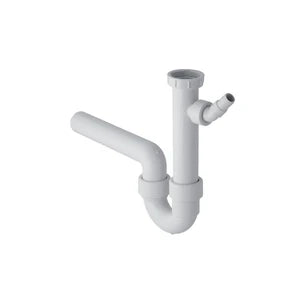 Geberit PP siphon tubulaire simple6 /4 x 40 mm - blanc - avec raccordement machine à laver