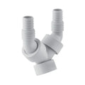 Geberit raccordement double pour siphon cuisine - blanc