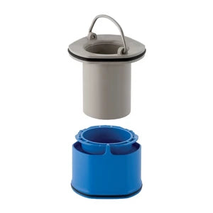 Geberit WSS trop-plein 90 chromé avec support pour uniflex 90 tub plat