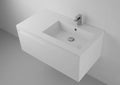 Procasa Quadra table vasque marbre de synthèse avec 1 vasque droite 900 x 500 mm - blanc