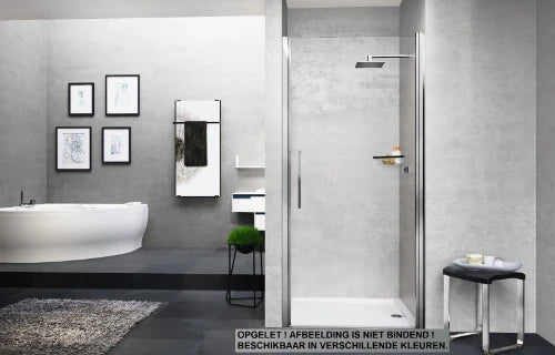 Novellini Young 2 1B porte de douche pivotante 870 x 2000 mm - chromé mat - satiné (réglable 870-910 mm)