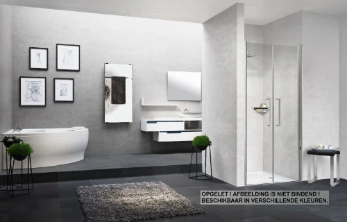 PORTE DE DOUCHE PIVOTANTE NOVELLINI YOUNG 2.0 87 - 200 ! noir transparent réglable 87/91