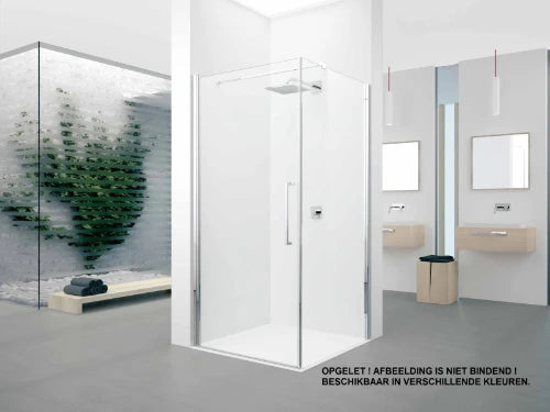 Novellini Young 2 G porte de douche pivotante 900 x 2000 mm - chromé mat - transparent à combiner avec paroi fixe