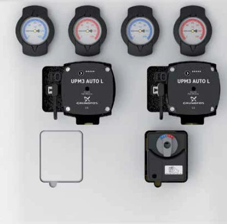 PAW groupe de pompes non-mélangé/mélangé K31/K32 2x Grundfos Alpha 2 L 15/60
