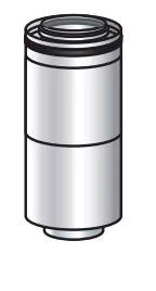 Ubbink CLVkit PP/Galva tuyau téléscopique (longueur 550/1000mm) 125/200 mm