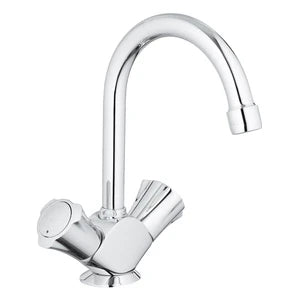 Grohe Costa L mélangeur 1/2 2 - poignées chromé avec bec et brise-jet pour lavabo