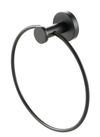 Geesa Nemox Black porte-serviette anneau 183 - 60 o 200  noir mat