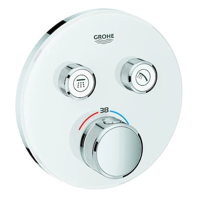 SET DE FINITION GROHE SMARTCONTROL moon white rond 2 sorties