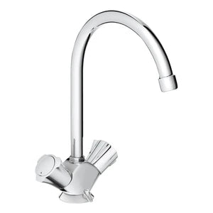 Grohe Costa L mélangeur cuisine pour écoulement libre - chromé - avec bec orientable - avec porte-chainette