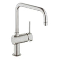 Grohe Minta mitigeur cuisine 1/2 supersteel avec bec-U pivotable
