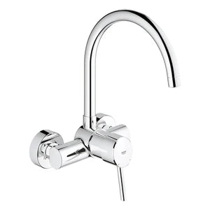 Grohe Concetto new mitigeur cuisine - chromé - montage mural - C-bec d'écoulement pivotant