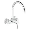 Grohe Concetto new mitigeur cuisine - chromé - montage mural - C-bec d'écoulement pivotant